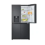 LG 675L French Door Fridge with UVnano Ice & Water Dispenser – Essence Black Steel - Image 4