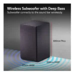 LG SQC2 2.1ch 300W Soundbar with Wireless Subwoofer – Bluetooth, Optical & Bass Blast - Image 2