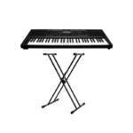 Rhythm MK400 61‑Key Touch‑Sensitive Keyboard with Astro Audio DKS‑03 Double‑Braced Stand Bundle