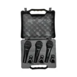 Astro Audio AA-XM1800 Dynamic Microphone 3-Pack (Super Cardioid) with Carry Case & Clips - Image 4