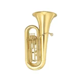Rhythm YWTB-310 Lacquer Tuba – Brass Concert Tuba with Mouthpiece & Case - Image 2