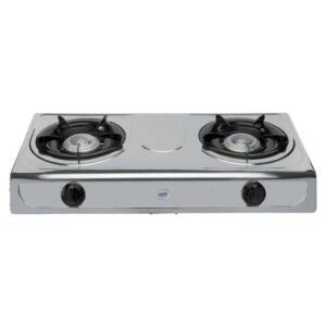 Cadac 2-Plate Stainless Steel Stove with Hose & Regulator