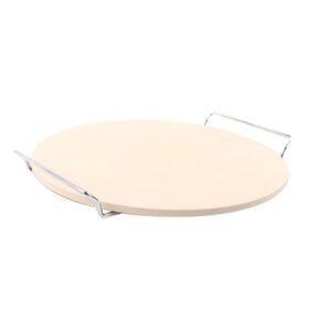 Salton Pizza Stone with Serving Rack -33cm Clay Base for Crispy Crusts