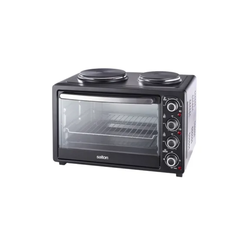 Salton Mini Kitchen 23L -Oven with Dual Hotplates, 1380W Power