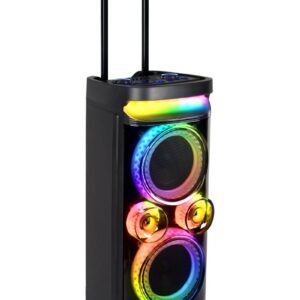 Omega Kolav D2618 Party Speaker – 100W RMS, Bluetooth, RGB Lights, Dual 6.5” Drivers
