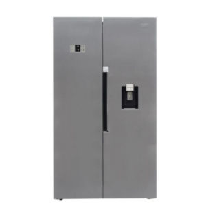 Defy 614L Side-by-Side Fridge -Inox Finish No Frost