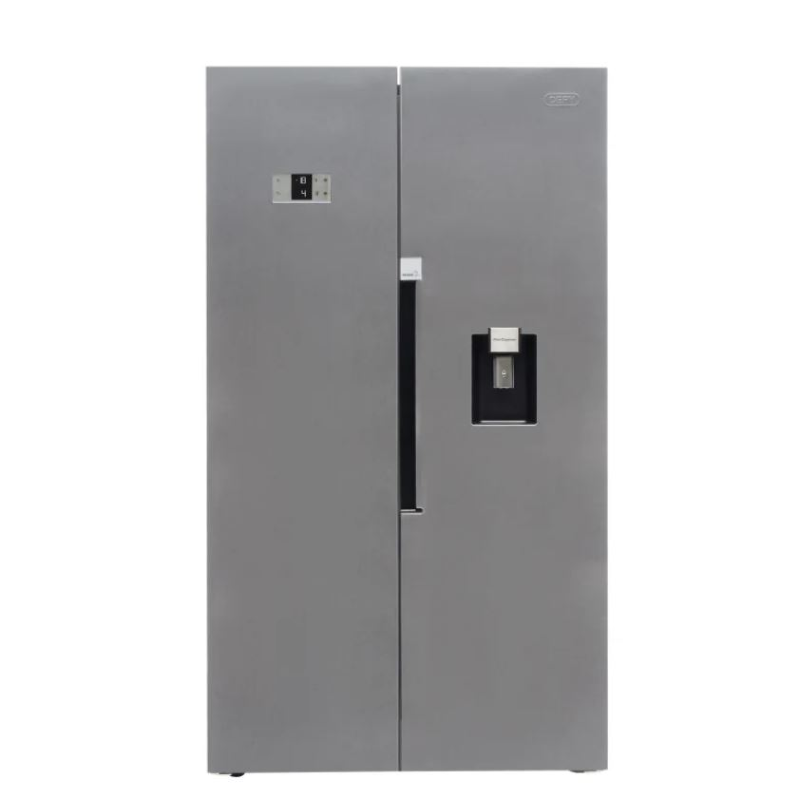 Defy 614L Side-by-Side Fridge -Inox Finish No Frost