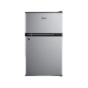 Midea 87L Double Door Bar Fridge -Silver -Lock