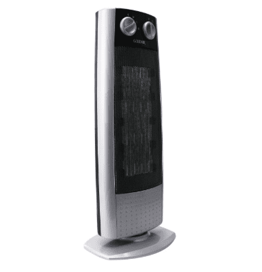 Goldair PTC Tower Heater (Silver) | 1000W/2000W | Ceramic Heating with Oscillation - Image 2