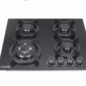Goldair 4 Burner Gas Hob -Tempered Glass with Sabaf Burners