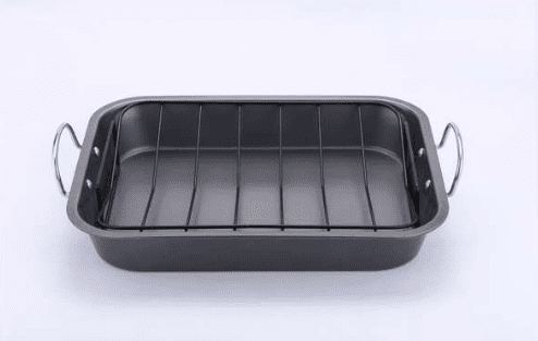 Salton Non-Stick Roaster Pan with Rack -Carbon Steel 39x25x6cm