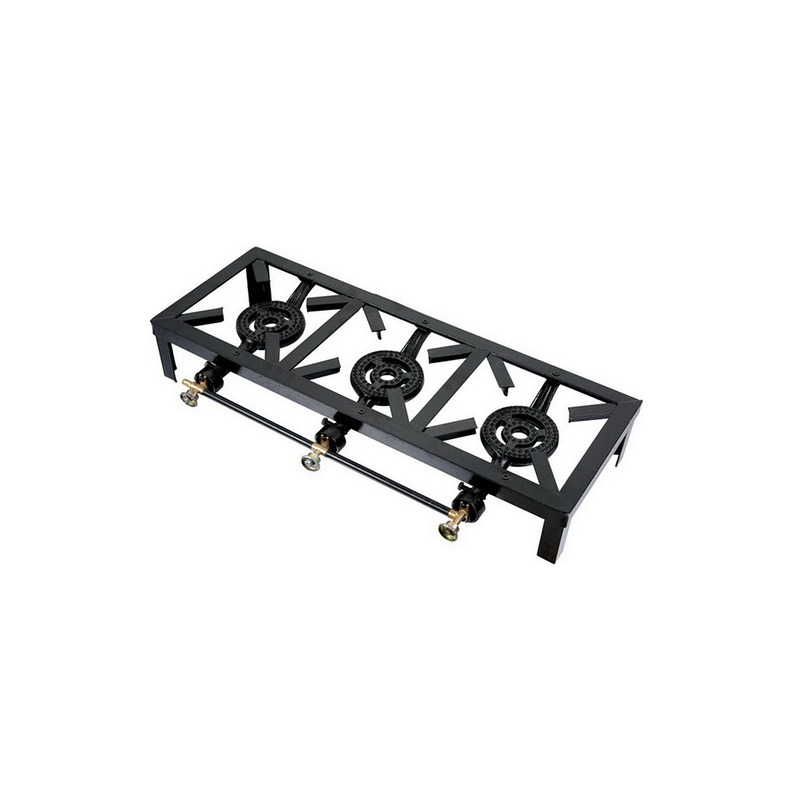Totai CA9 Three Burner Angle Iron Boiling Table