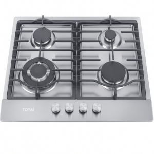 Totai 4 Burner Gas Hob -Black Enamel