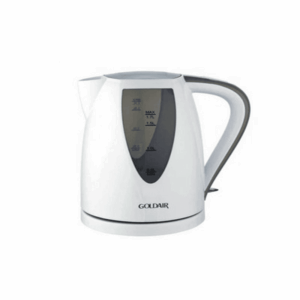 Goldair 1.7L Cordless Kettle – White, 360° Base, Concealed Element