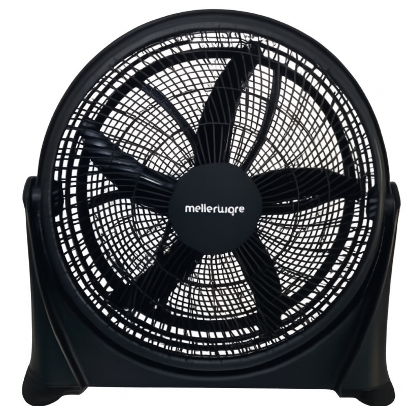 Mellerware 50cm Floor Fan - 5 Blade 1200W "Air BLACK"