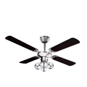 Goldair 1320mm Ceiling Fan -4 Blades, 3 Lights, Silent Pull Chain
