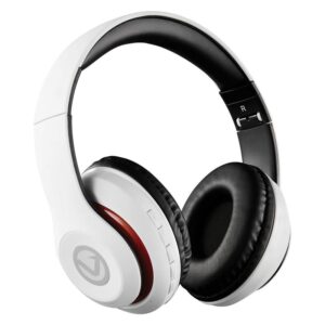 Volkano Impulse Series Wireless Bluetooth Headphones -White | Built-in FM, SD Card & Hands-Free Calling