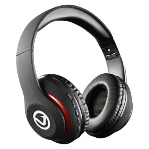 Volkano Impulse Series Bluetooth Headphones - Black, FM Radio, SD Card, Long Battery Life