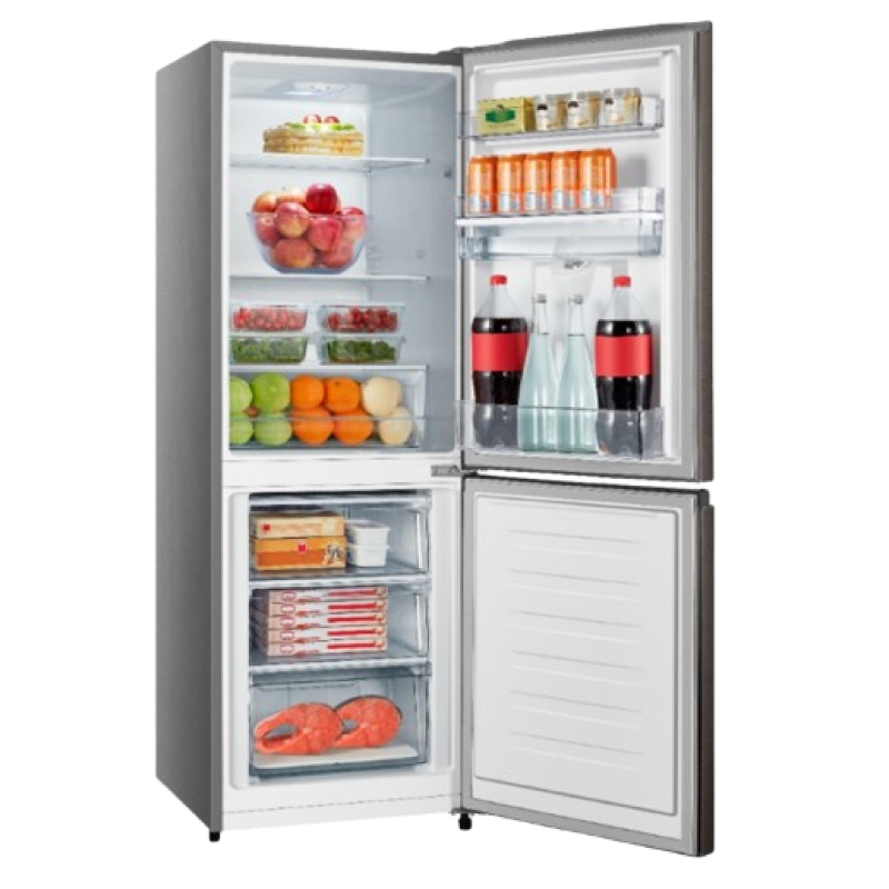 Hisense H310BITWD 222L Bottom Freezer Fridge with Water Dispenser, Titanium Inox - Image 4
