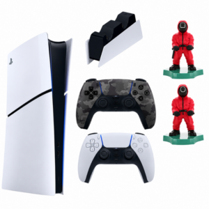 Sony PlayStation®5 Digital Bundle – DualSense Grey Camo + Charging Station + Holdem Squid Content – 10262209